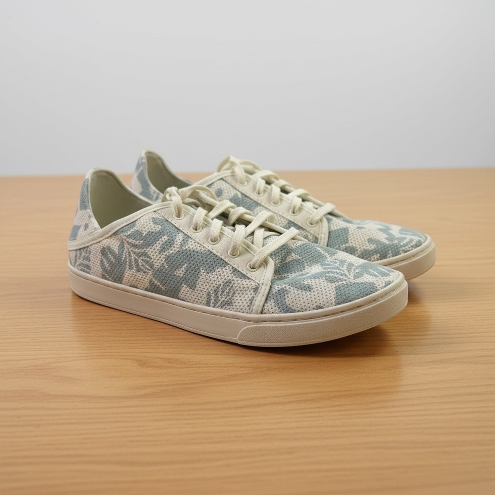 NWT OluKai Pehuea Li Floral Mesh Sneakers Island Comfort Womens Off White 9.5